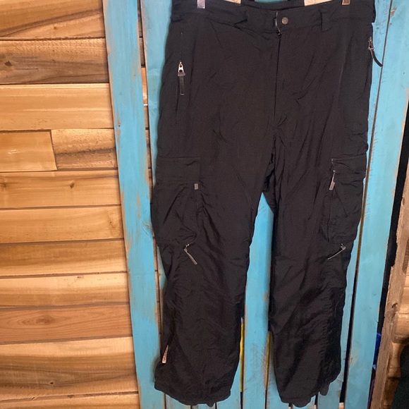 Vintage Bonfire Twintec ski pants size large black nylon cargo pockets Hong Kong - Picture 1 of 13